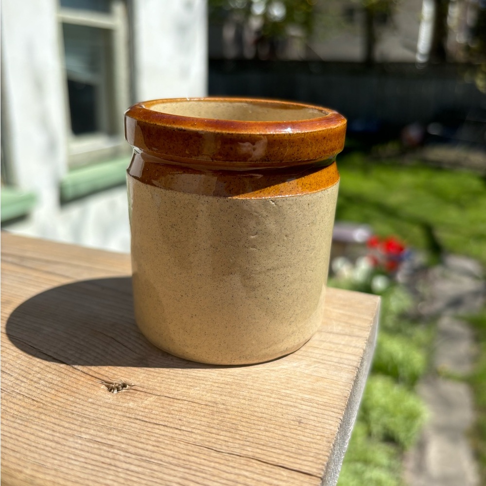Small Moira Pottery Crock, Two Toned Jar